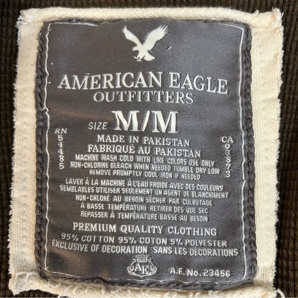 Vintage American Eagle Men’s Zip-Up Thick Thermal Lined Jacket sz M Y2K - Picture 4 of 14